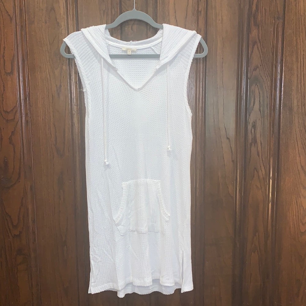 Mustered Waffle Swimsuit Cover Up w/ Hood